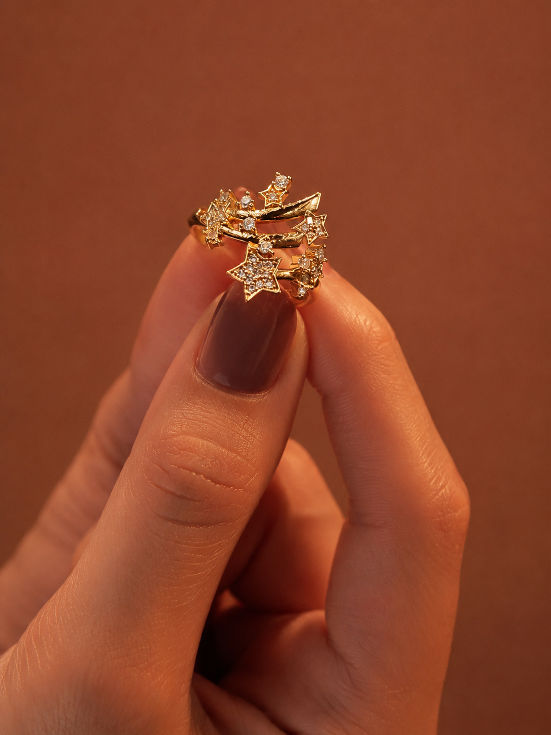 Starburst Ring with Sparkling Crystal - Image 3