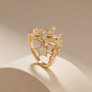Starburst Ring with Sparkling Crystal