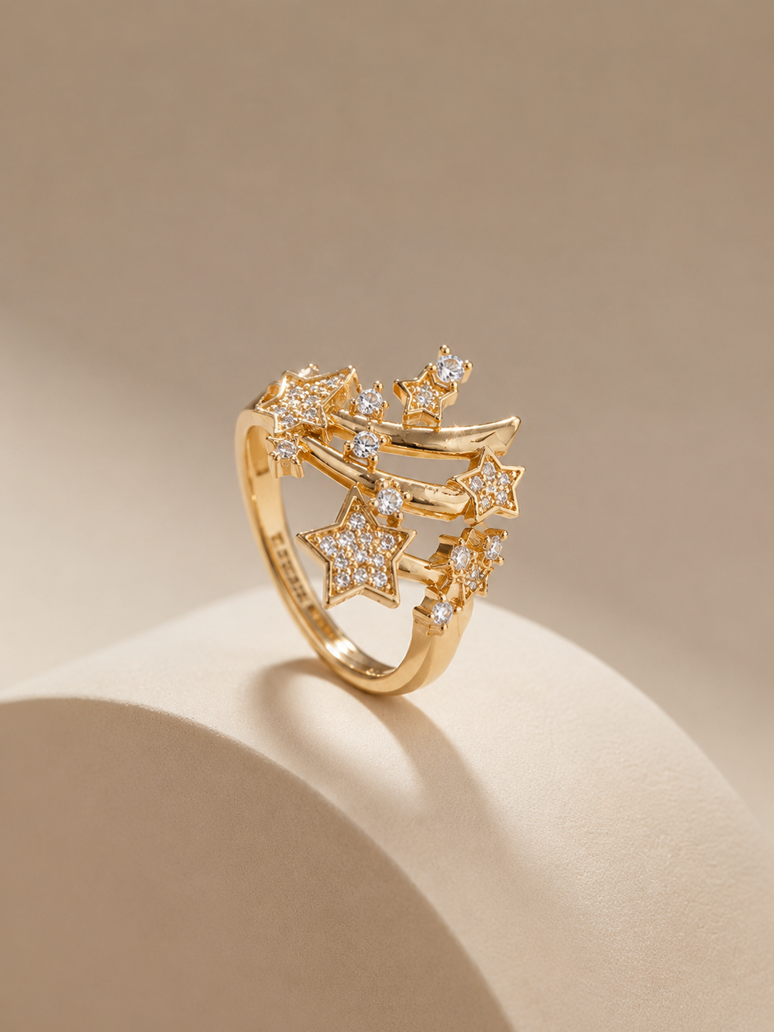 Starburst Ring with Sparkling Crystal