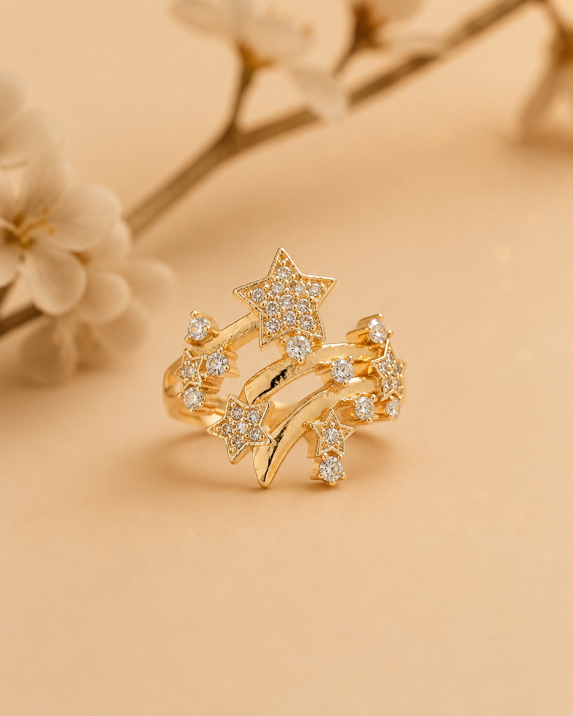 Starburst Ring with Sparkling Crystal - Image 6