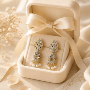 Pearl Jhumka Drop Indian Earring