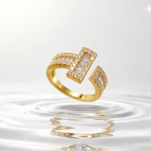 Golden Open-Front Ring