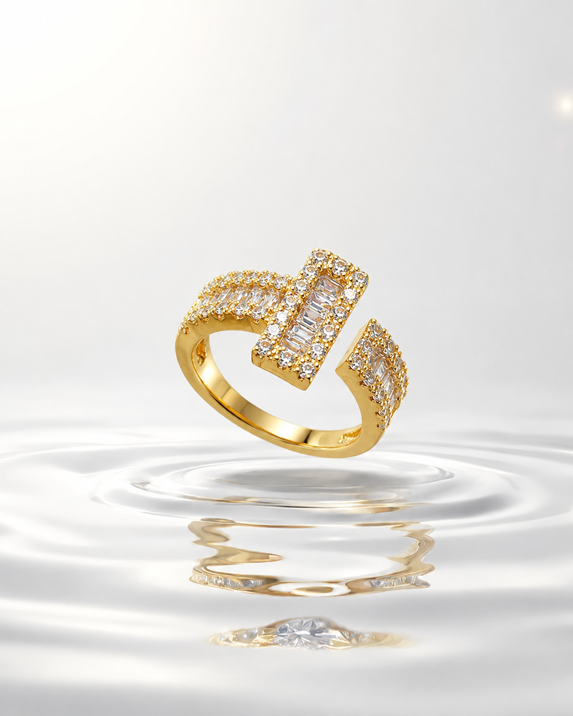 Golden Open-Front Ring