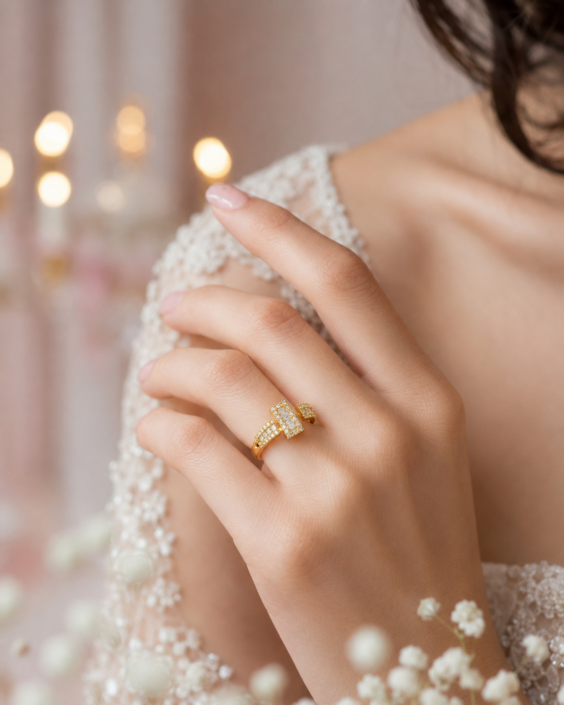 Golden Open-Front Ring - Image 4