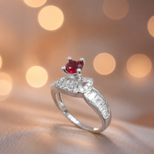 Ruby Red Crystal Ring