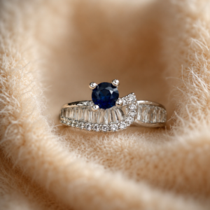Midnight Blue Crystal Ring